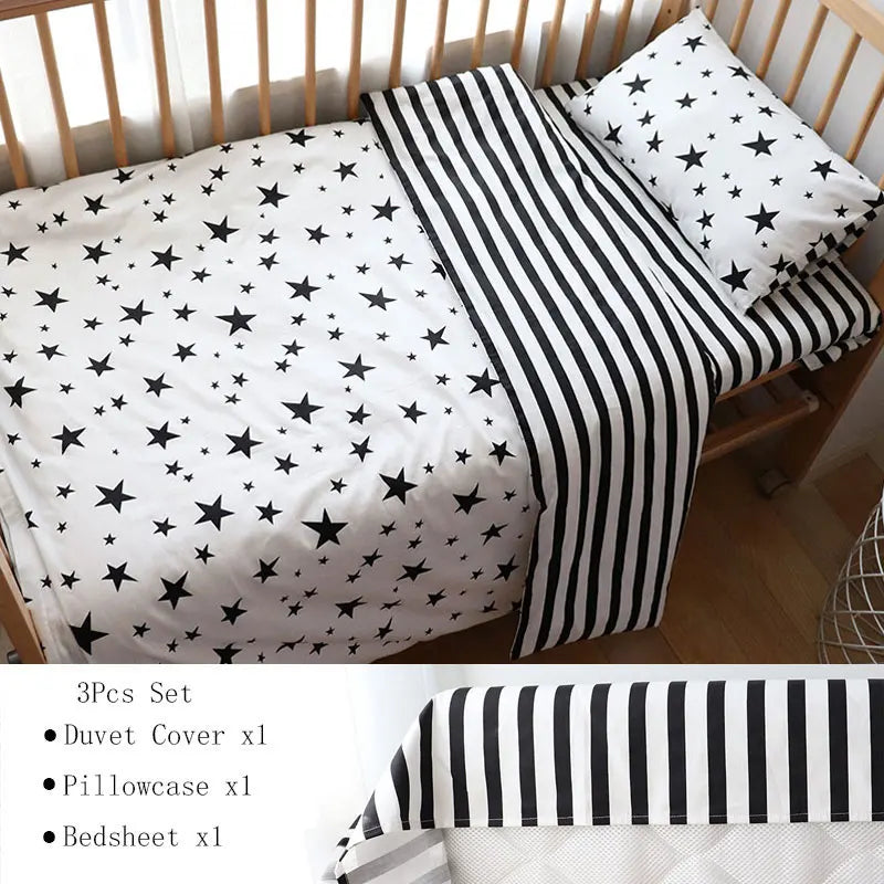 3Pcs Baby Bedding Set For Newborns