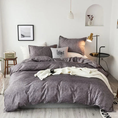 Duvet Cover Set 3 Pcs Soft Microfiber Comforter Cover Bedding Set