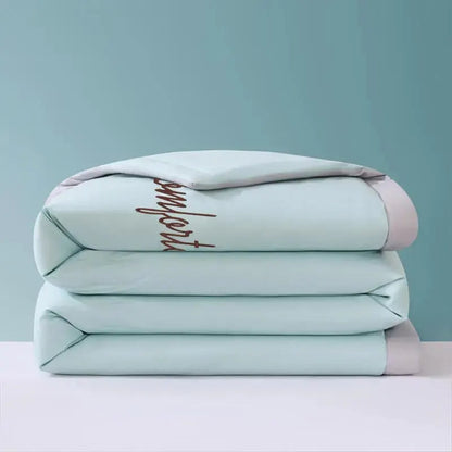 Skin-friendly and Comfortable Cotton and Linen Embroidered Soybean Summer Quilt