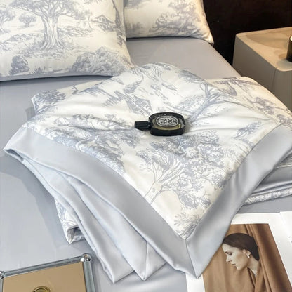 Summer Ice Silk Cool Comforter Super Soft Lightweight Blanket