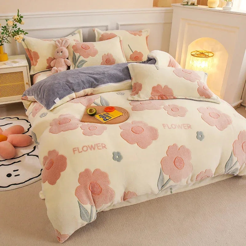 Warm Soft Flannel Duvet Cover