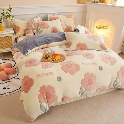Warm Soft Flannel Duvet Cover