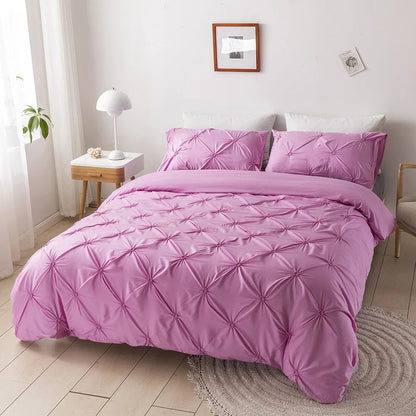 High Quality 3D Pinch Pleated Duvet Cover Set 220x240