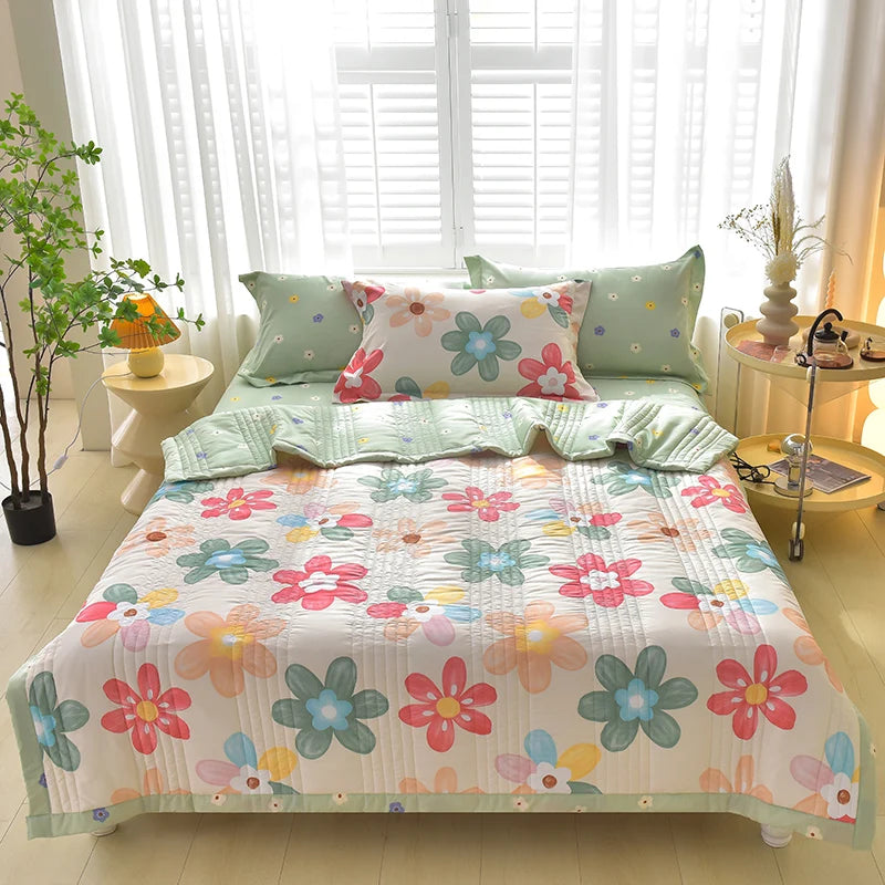 Simple Style Duvet for Summer Double Bed Linen Quilted Bedspread
