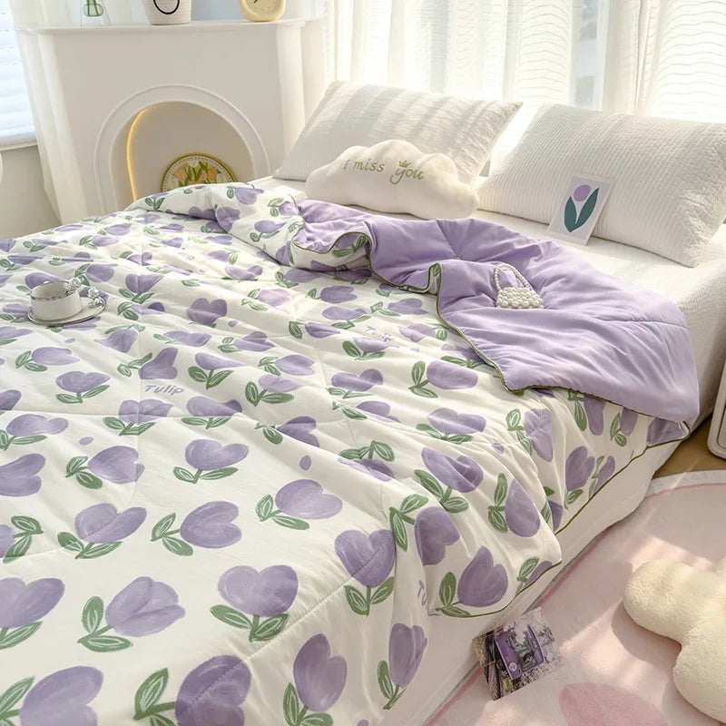 Summer Cute Printed Thin Quilt