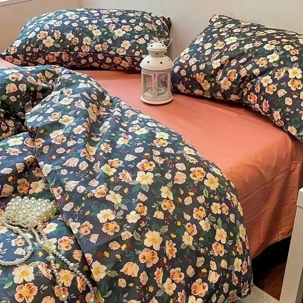 Romantic Bedding Set Floral Ins Style