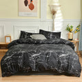 Black and White Bedding Set for Double Bed