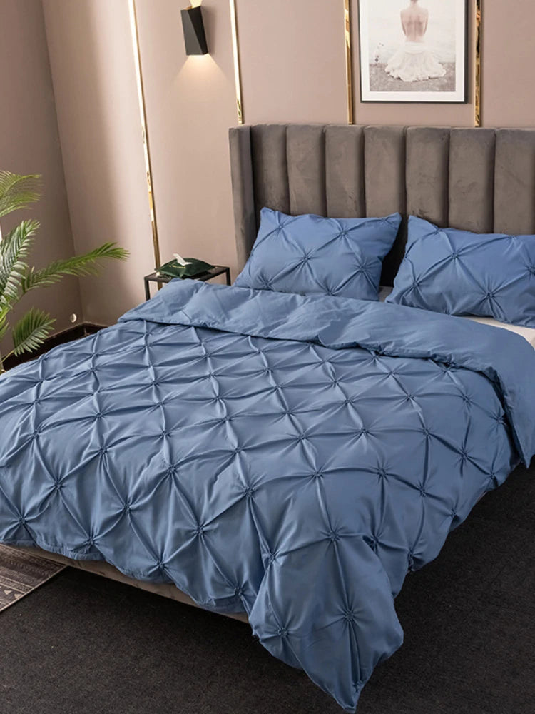 High Quality 3D Pinch Pleated Duvet Cover Set 220x240