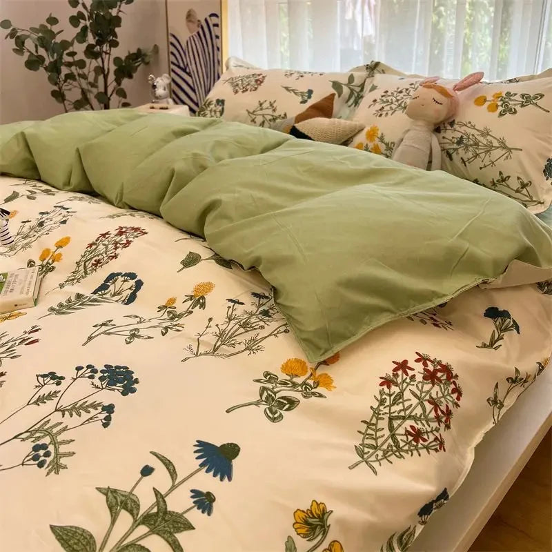 Romantic Bedding Set Floral Ins Style