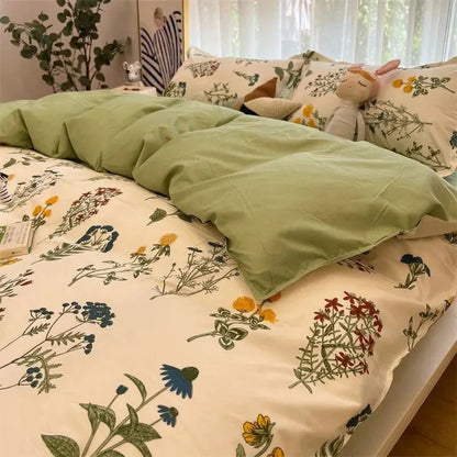 Romantic Bedding Set Floral Ins Style