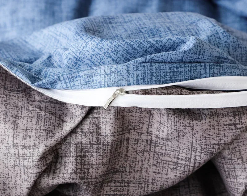 Duvet Cover Set 3 Pcs Soft Microfiber Comforter Cover Bedding Set