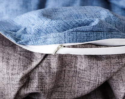 Duvet Cover Set 3 Pcs Soft Microfiber Comforter Cover Bedding Set