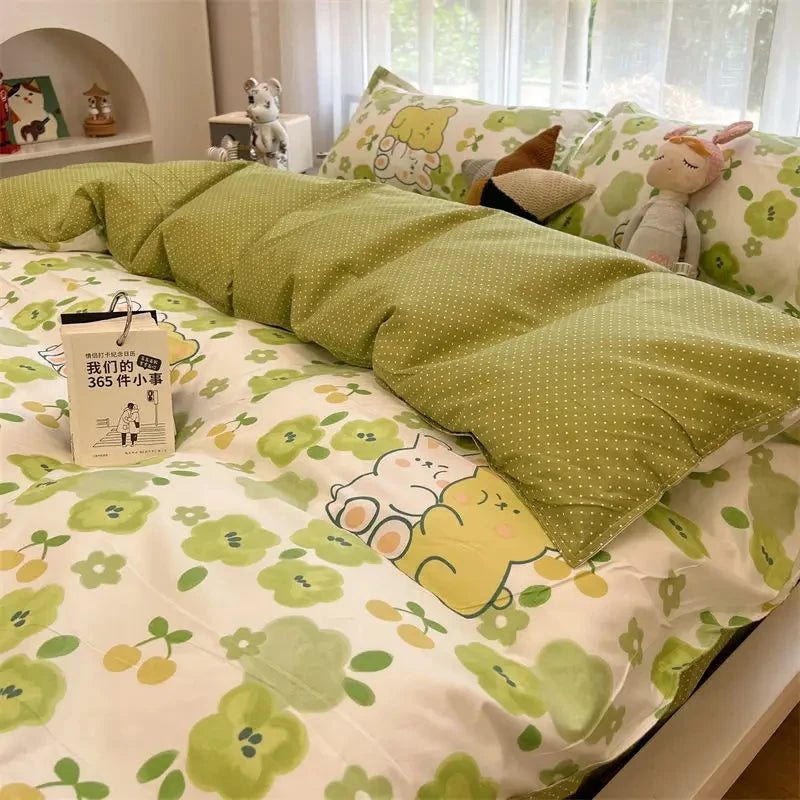 Romantic Bedding Set Floral Ins Style