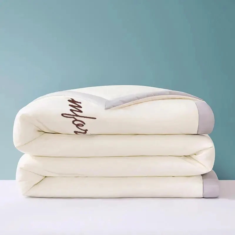 Skin-friendly and Comfortable Cotton and Linen Embroidered Soybean Summer Quilt