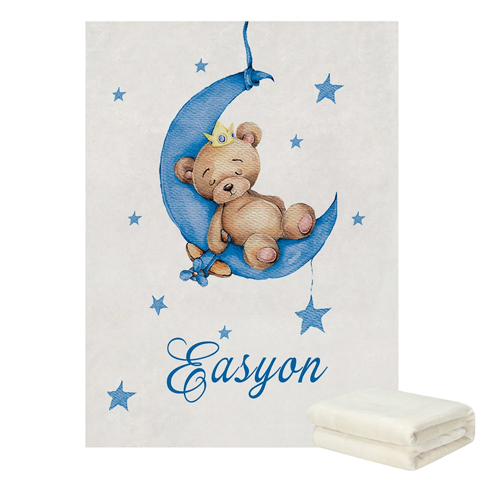 Sleeping Bear Blue Crib Bedding Set
