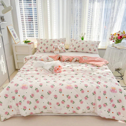 Double Layer Yarn Soybean Fiber Mother And Baby Grade Soft Glutinous Summer Cool Quilt