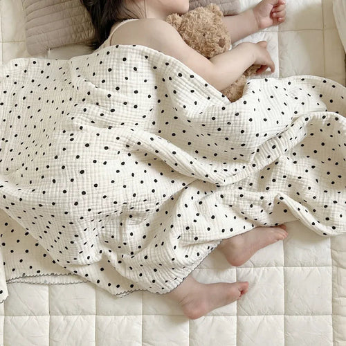 Vintage Pink Floral Muslin Swaddle Blanket