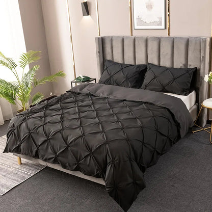 High Quality 3D Pinch Pleated Duvet Cover Set 220x240