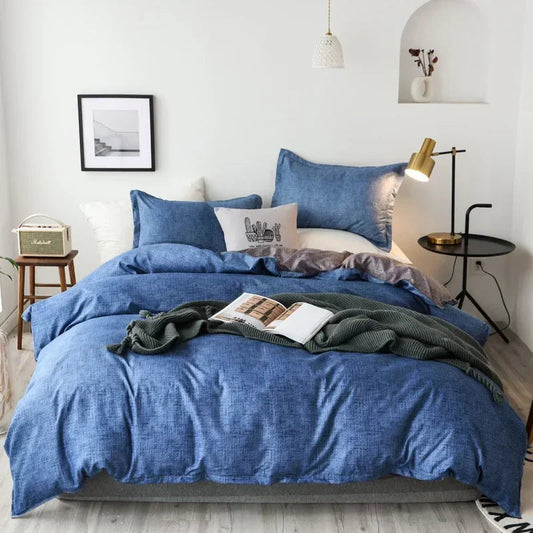 Duvet Cover Set 3 Pcs Soft Microfiber Comforter Cover Bedding Set