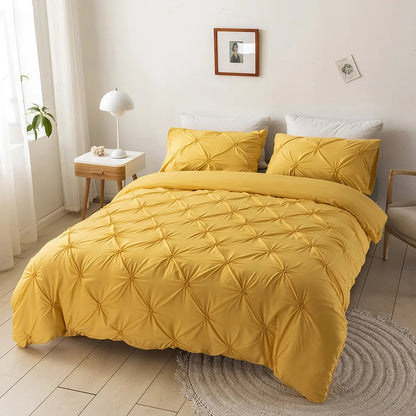 High Quality 3D Pinch Pleated Duvet Cover Set 220x240