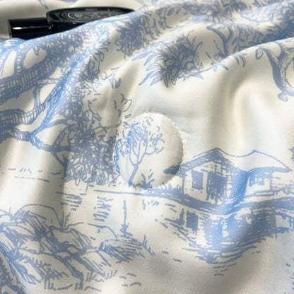Summer Ice Silk Cool Comforter Super Soft Lightweight Blanket