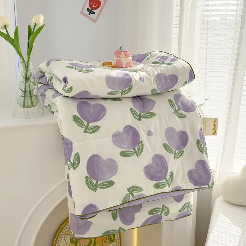 Summer Cute Printed Thin Quilt