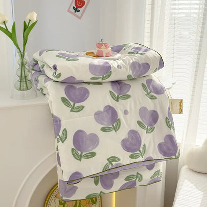 Summer Cute Printed Thin Quilt